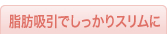 脂肪吸引でしっかりスリムに