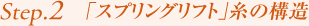 Step2. 「スプリングリフト」糸の構造