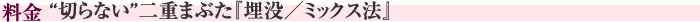 料金　“切らない”二重まぶた『埋没／ミックス法』