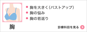 胸 ・胸を大きく（バストアップ）・胸の悩み・胸の若返り 診療科目を見る