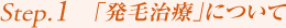 Step1.「発毛治療」について