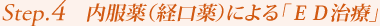 Step4.内服薬(経口薬)による「ED治療」