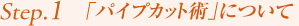 Step1.「パイプカット術」について