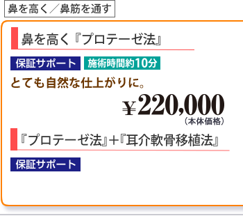 鼻を高く「プロテーゼ法」