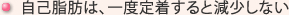 自己脂肪は、一度定着すると減少しない